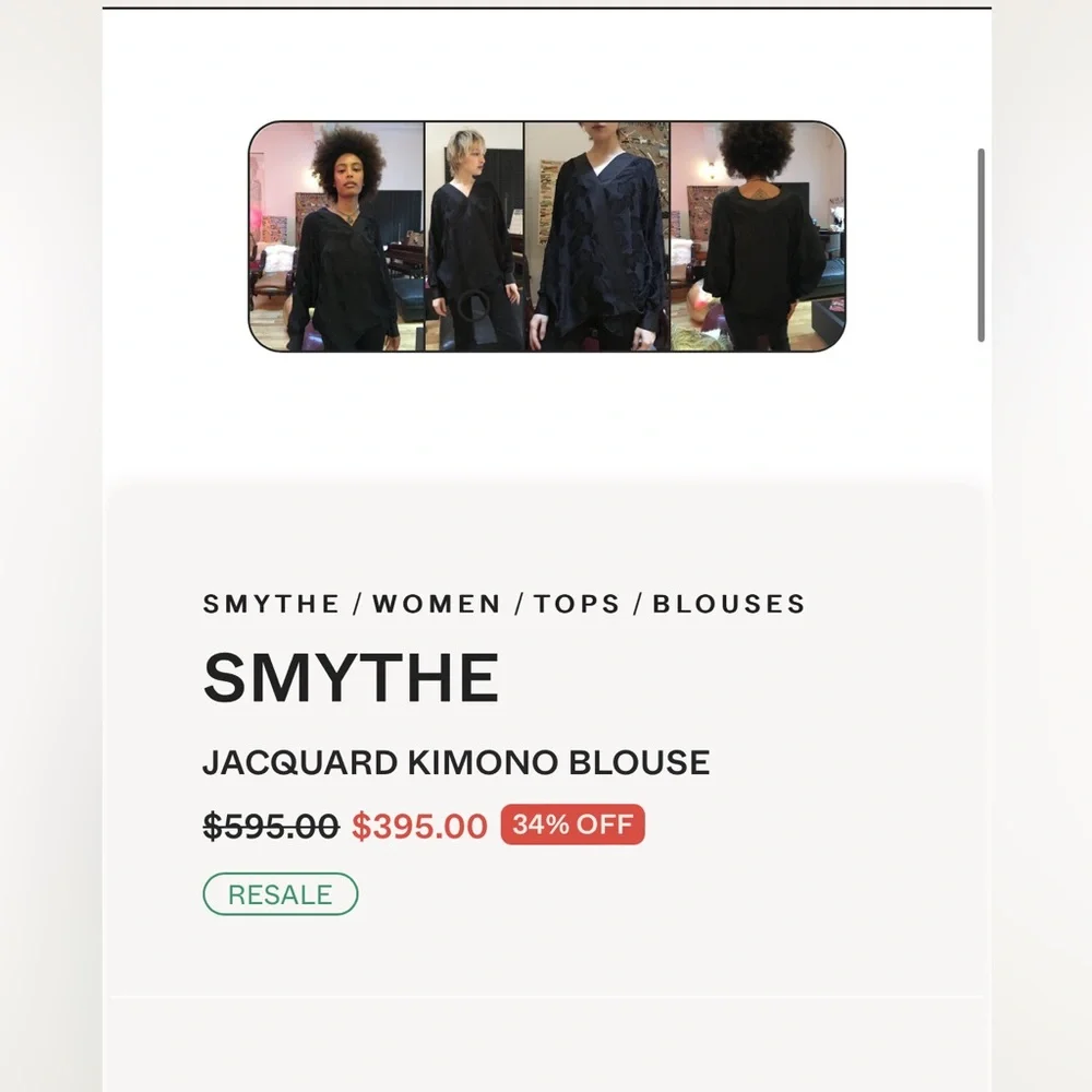 Smythe Jacquard Kimono Blouse - Picture 5 of 8